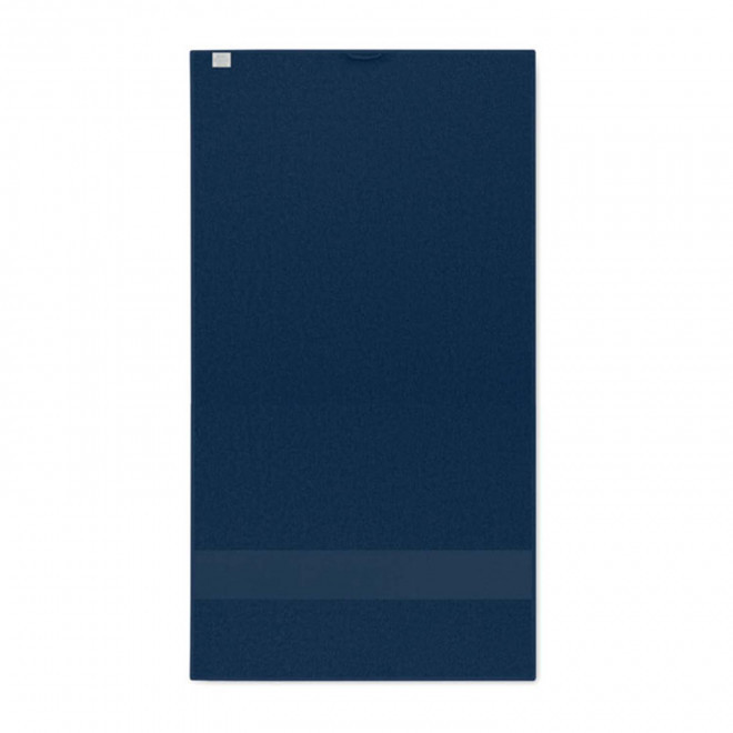 SERVIETTE EPONGE PERSONNALISABLE 'ISLAND BIO 30x50' - bleu marine