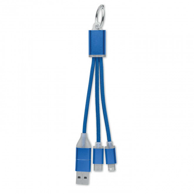 CABLE DE CHARGE PERSONNALISABLE 'FIBOU SMART MINI' - bleu royal