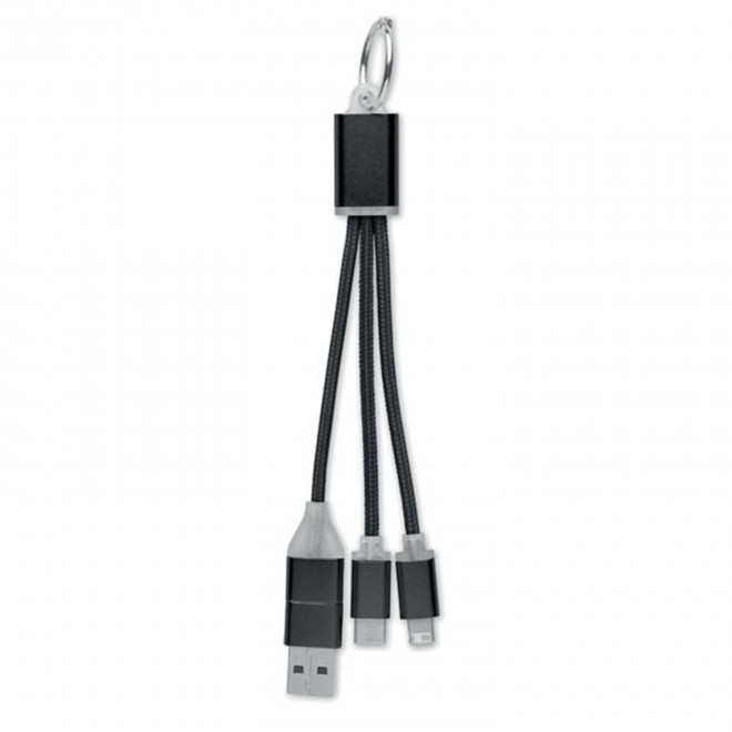 CABLE DE CHARGE PERSONNALISABLE 'FIBOU SMART MINI' - noir