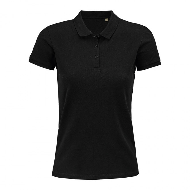 POLO PUBLICITAIRE FEMME BIO 'PLANET' COULEUR 170 GR/M² - noir