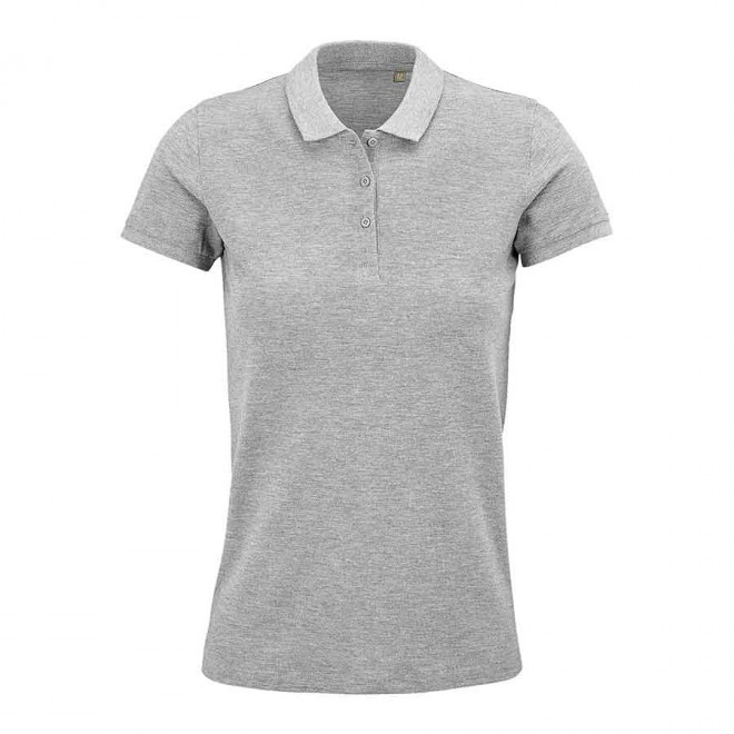 POLO PUBLICITAIRE FEMME BIO 'PLANET' COULEUR 170 GR/M² - gris chiné