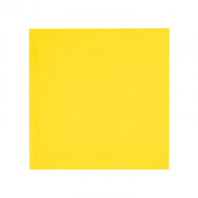 SERVIETTE COCKTAIL PERSONNALISEE 25X25 'NAPKIN COLOR' - jaune