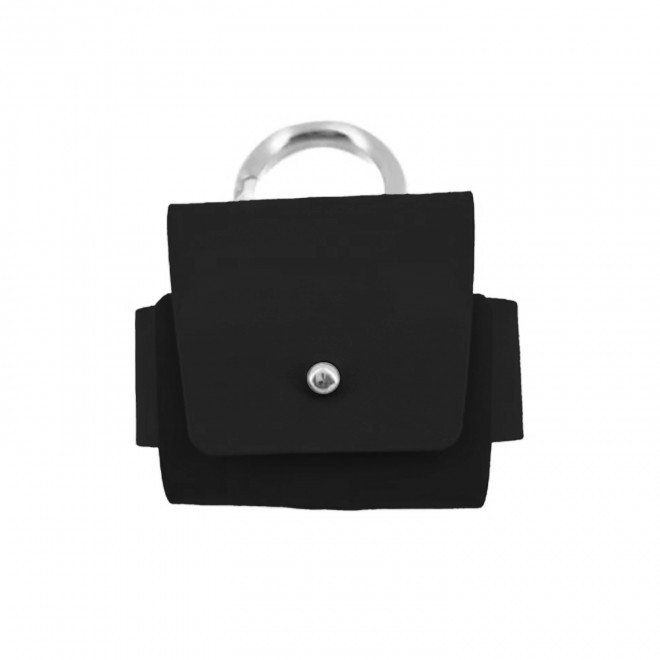 ETUI AIRPODS PERSONNALISABLE CUIR RECYCLE 'ROVER PRO' - noir charbon