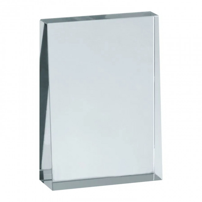 TROPHEE EN VERRE PERSONNALISE 'VICKY PLAQUE' - transparent