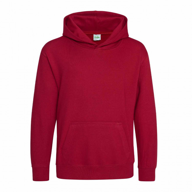 SWEAT-SHIRT PERSONNALISABLE KIDS CAPUCHE 'HOODIE' - rouge profond