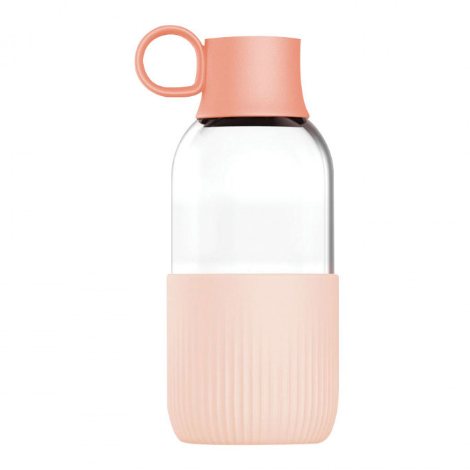 GOURDE TRANSPARENTE 500 ML PUBLICITAIRE EN VERRE 'GOBI INDOOR' - rose