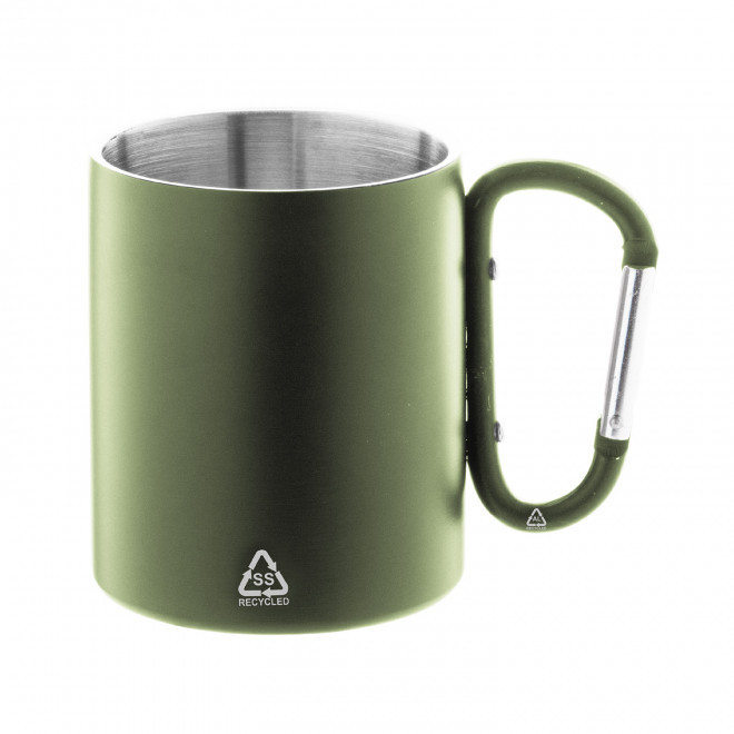 MUG MOUSQUETON PERSONNALISABLE 'MACKENZA COLOR  RECYCLEE' - vert