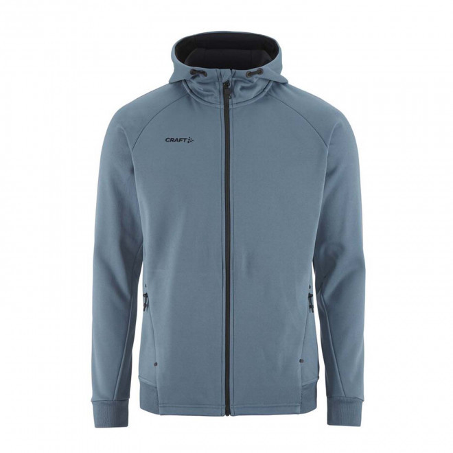 VESTE CAPUCHE HOMME PERSONNALISABLE 'ADV UNIFY FZ' - bleu gris
