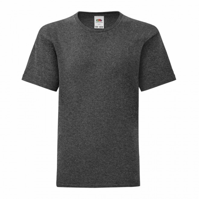 TEE-SHIRT KIDS COULEUR PERSONNALISABLE 'MALBRO' 150 GR/M² - gris foncé chiné