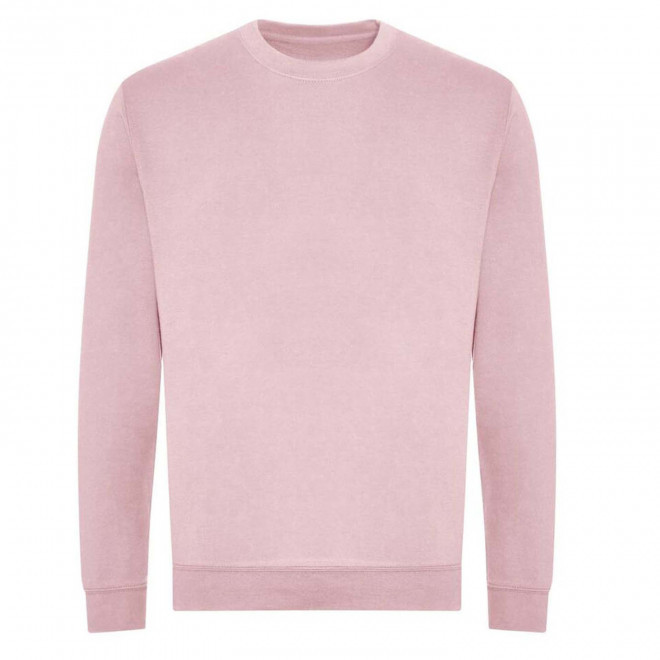 SWEAT-SHIRT PERSONNALISABLE MIXTE ROND 'HOLA BIO' - rose pâle