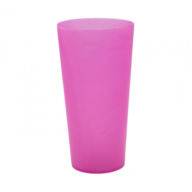 GOBELET PERSONNALISÉ RÉUTILISABLE 60 CL 'CUP' - transparent givré rose