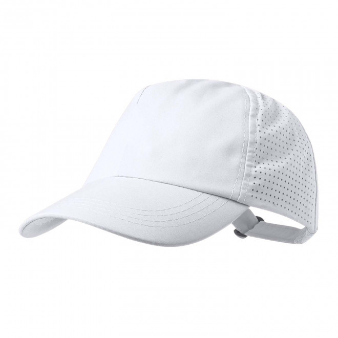 CASQUETTE SPORT PERSONNALISABLE 'CARUN 5' - blanc