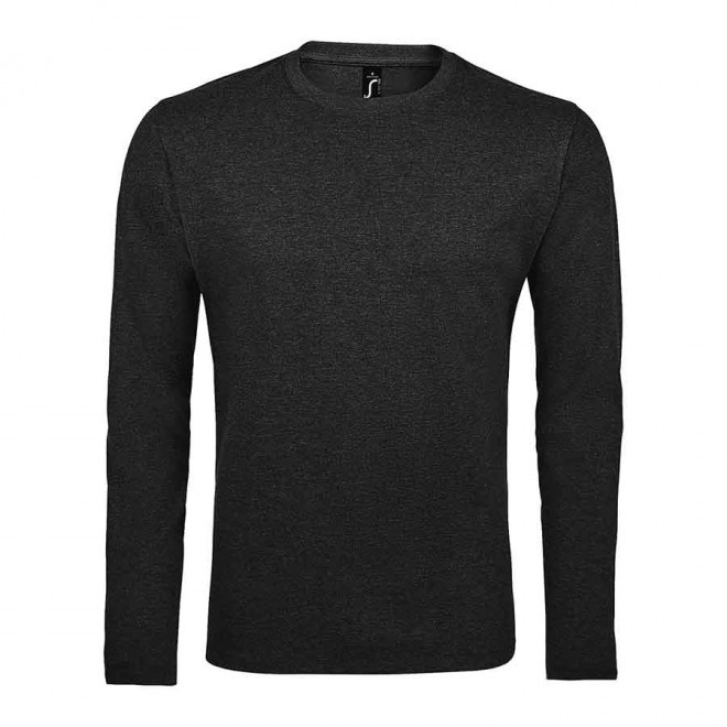 TEE-SHIRT PERSONNALISABLE HOMME ML 'IMPERIAL LSL' - anthracite chiné