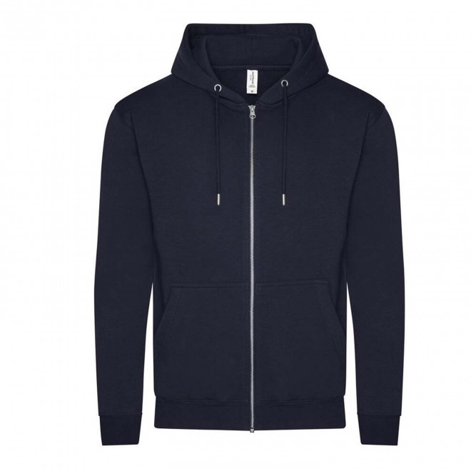 SWEAT-SHIRT PERSONNALISABLE MIXTE ZIPPE 'CLUN BIO' - bleu marine