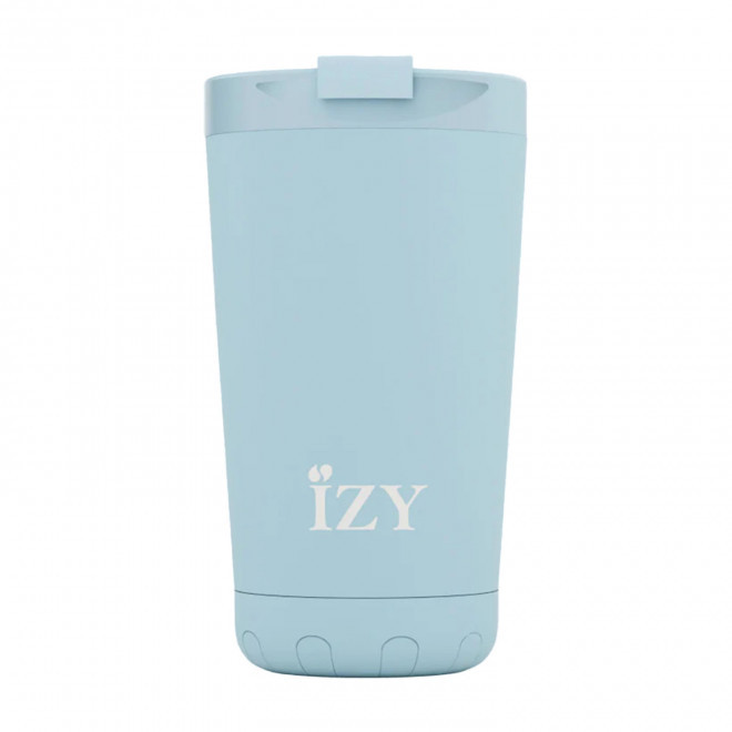 MUG ISOTHERME 350ML PERSONNALISE 'IZYO FULL' - bleu pâle