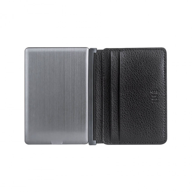 PORTE-CARTES PERSONNALISÉ AVEC POWERBANK 3 000 MAH XOOPAR® 'INE' - noir