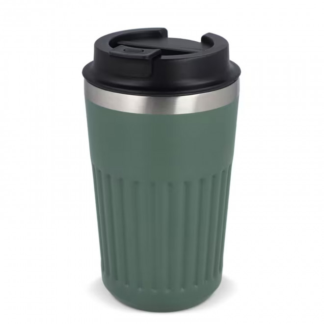 MUG PERSONNALISABLE ISOTHERME CANNELE 400ML 'CANNI' - vert olive