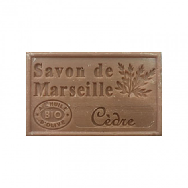 SAVON DE MARSEILLE PERSONNALISE 125GR 'OLIVIA' - cèdre