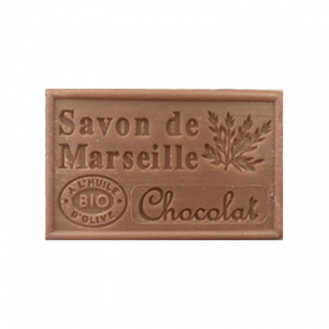 SAVON DE MARSEILLE PERSONNALISE 125GR 'OLIVIA' - chocolat