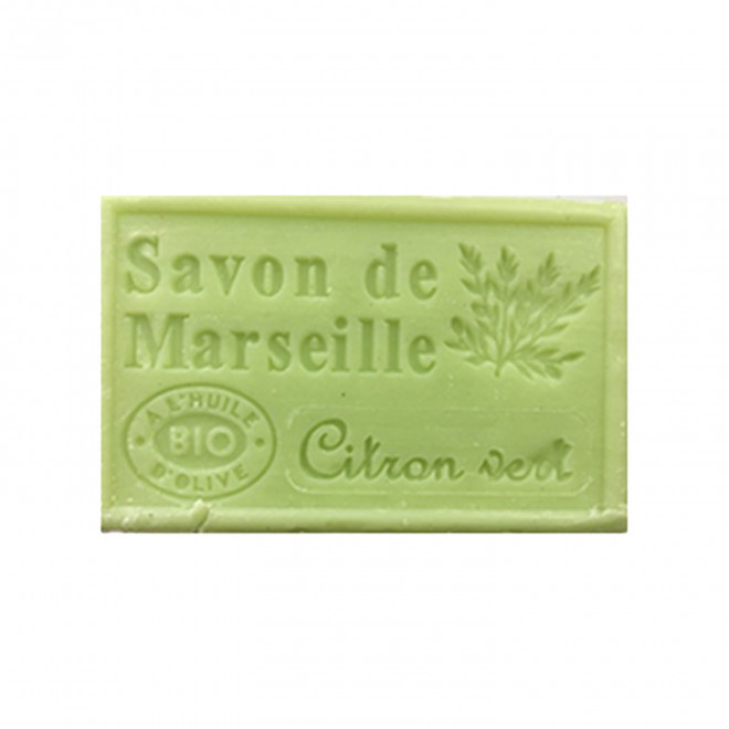 SAVON DE MARSEILLE PERSONNALISE 125GR 'OLIVIA' - citron vert