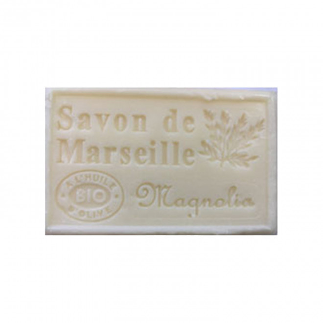 SAVON DE MARSEILLE PERSONNALISE 125GR 'OLIVIA' - magnolia