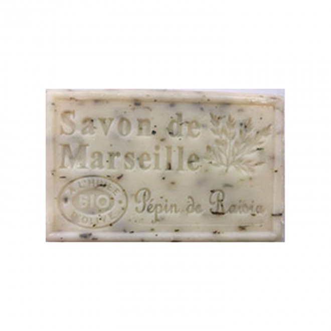 SAVON DE MARSEILLE PERSONNALISE 125GR 'OLIVIA' - pépin de raisin
