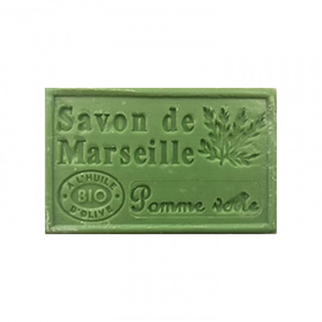 SAVON DE MARSEILLE PERSONNALISE 125GR 'OLIVIA' - pomme verte