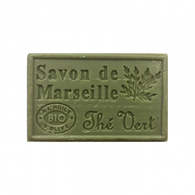 SAVON DE MARSEILLE PERSONNALISE 125GR 'OLIVIA' - thé vert