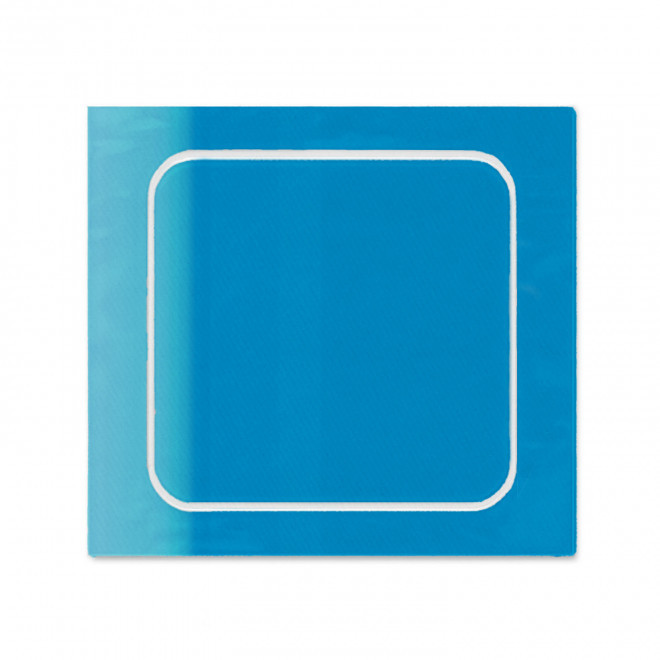 AUTOCOLLANT PERSONNALISE A LA FORME 6x6 'TROKOUL' - bleu clair