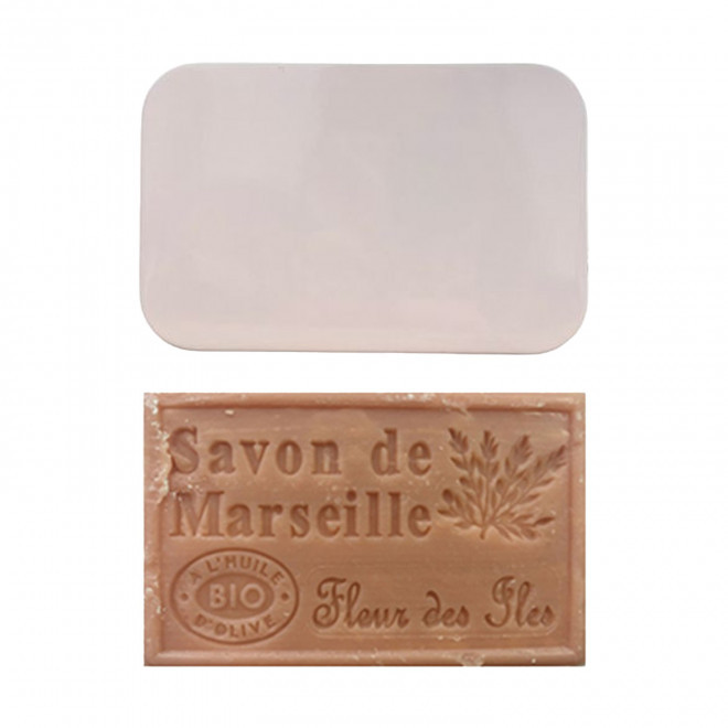 SET PERSONNALISABLE SAVON ET BOITE METAL 'OLIVIA BOITE' - fleurs des îles