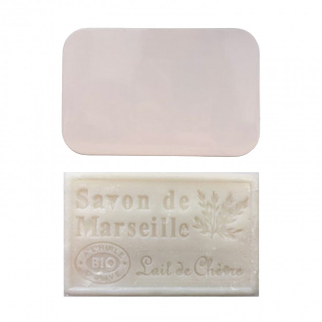 SET PERSONNALISABLE SAVON ET BOITE METAL 'OLIVIA BOITE' - lait de chèvre