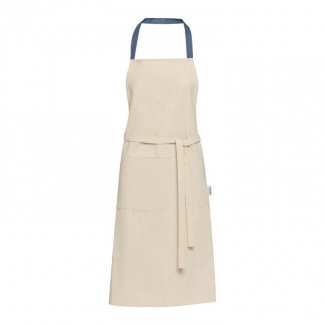 TABLIER 2 POCHES PERSONNALISE 200G 'NIA' - bleu