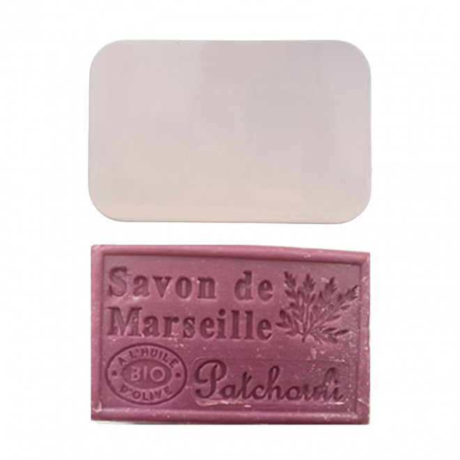 SET PERSONNALISABLE SAVON ET BOITE METAL 'OLIVIA BOITE' - patchouli
