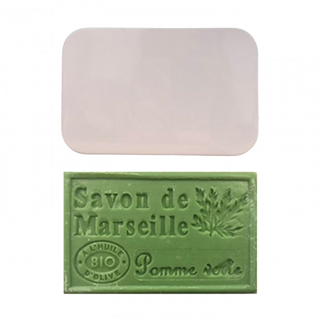 SET PERSONNALISABLE SAVON ET BOITE METAL 'OLIVIA BOITE' - pomme verte
