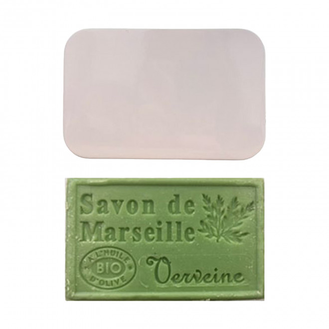 SET PERSONNALISABLE SAVON ET BOITE METAL 'OLIVIA BOITE' - verveine