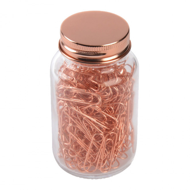 BOCAL PERSONNALISE DE 200 TROMBONES CUIVRE 'CUIVRO' - transparent