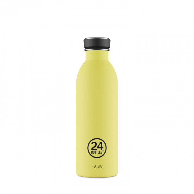 BOUTEILLE PERSONNALISEE EN INOX 500ML 'URBAN 24 BOTTLES' - citron