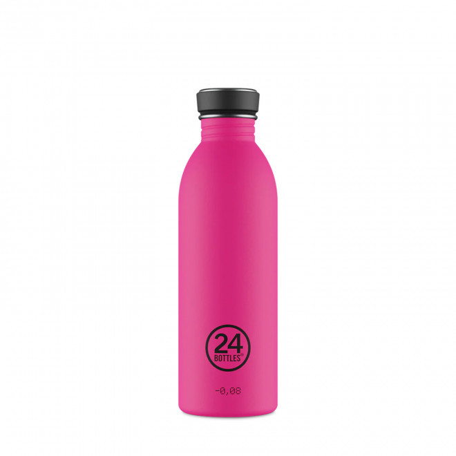 BOUTEILLE PERSONNALISEE EN INOX 500ML 'URBAN 24 BOTTLES' - fuchsia