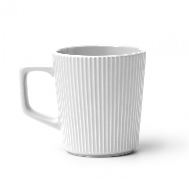 MUG EN CERAMIQUE CANNELE 320ML PERSONNALISABLE 'BRODO' - blanc