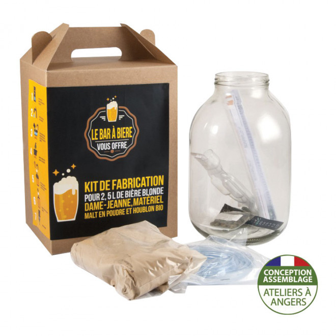 COFFRET PERSONNALISABLE DIY BRASSAGE DE BIERE 3L 'MY BEER' - carton
