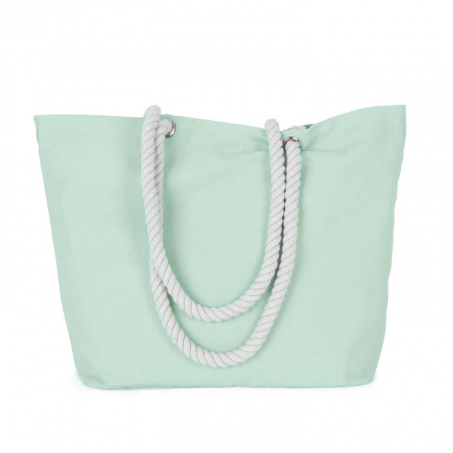 CABAS COTON AVEC CORDES PERSONNALISE 'EVER' - vert