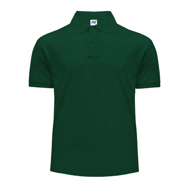 POLO HOMME COULEUR PERSONNALISABLE 210G 'JHK ESSENTIAL' - vert bouteille