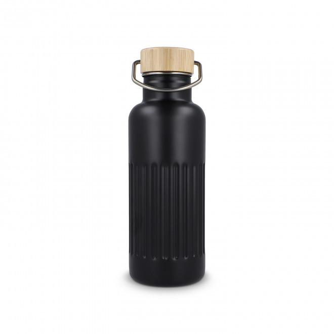 BOUTEILLE ISOTHERME CANNELE 500ML PERSONNALISABLE 'CANNI' - noir