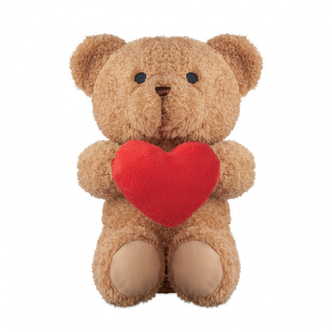 PELUCHE OURSON PERSONNALISABLE 'TEDDY XL COEUR' - rouge