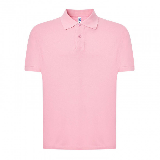 POLO HOMME COULEUR PERSONNALISABLE 210G 'JHK ESSENTIAL' - rose