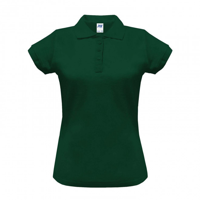 POLO FEMME COULEUR PERSONNALISABLE 210G 'JHK ESSENTIAL' - vert bouteille