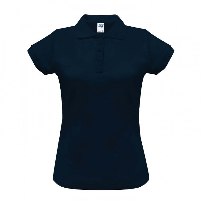 POLO FEMME COULEUR PERSONNALISABLE 210G 'JHK ESSENTIAL' - bleu marine