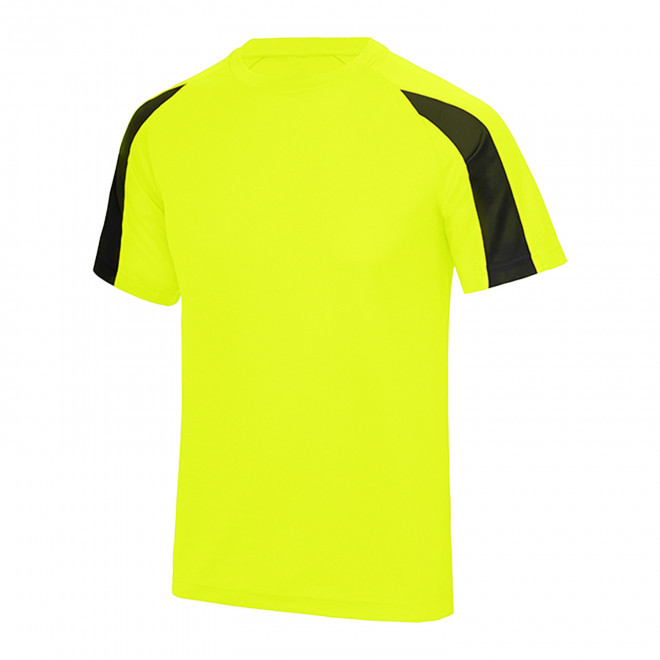 TEE-SHIRT PERSONNALISABLE DE SPORT MIXTE 'COOL T DUO' - jaune/noir