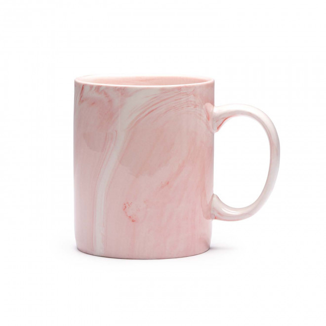 MUG CERAMIQUE PERSONNALISABLE 350 ML 'MARBRIO' - rose