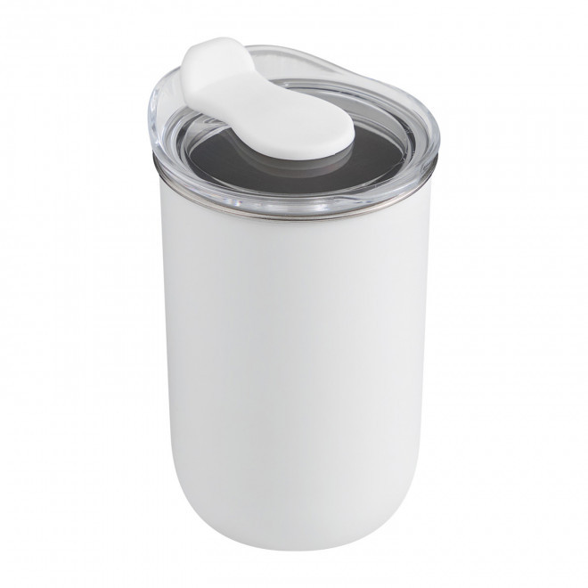 MUG ISOTHERME PERSONNALISABLE 350ML 'PIPOP' - blanc